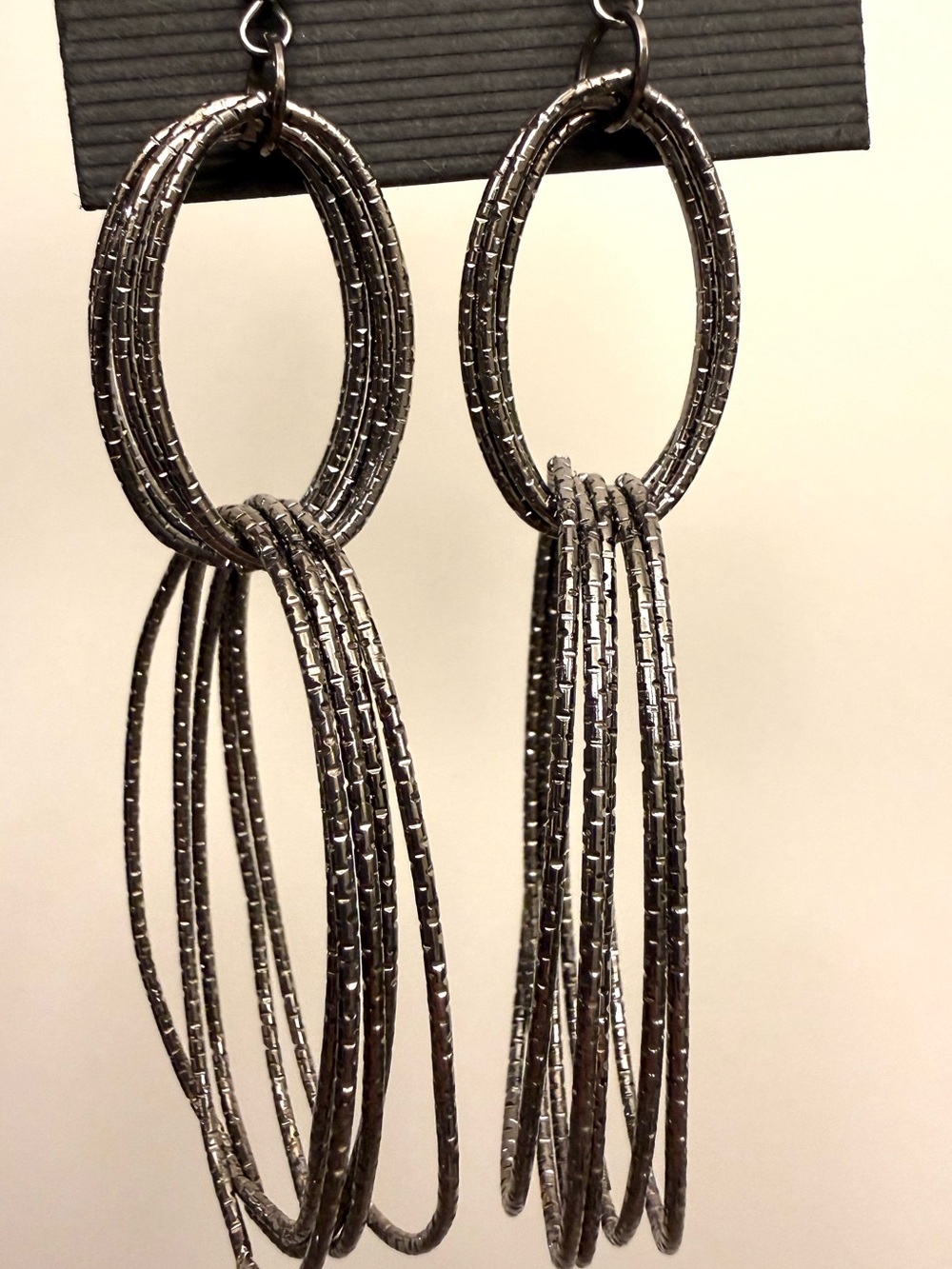 Silver Hoop Earrings - Picture 8 of 8